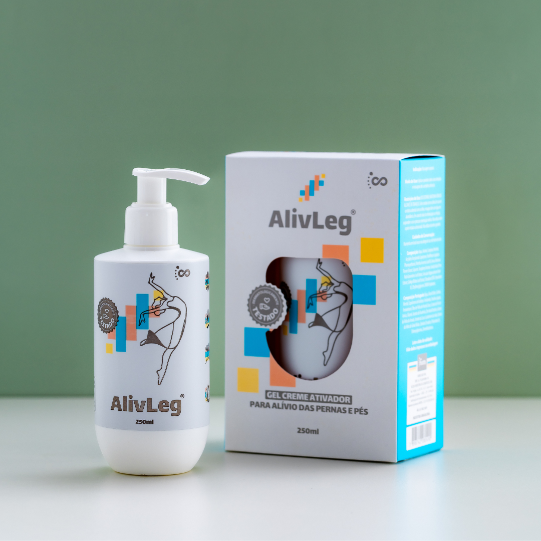 Alivleg® - Gel Ativador para Alívio de Pernas e Pés 250ml - Foots®