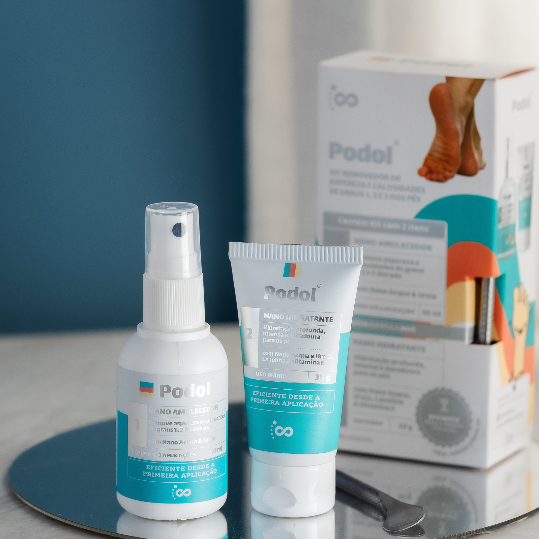Kit Pé Lisinho (Podol - Amolecedor, Hidratante e Espátula) - Foots®