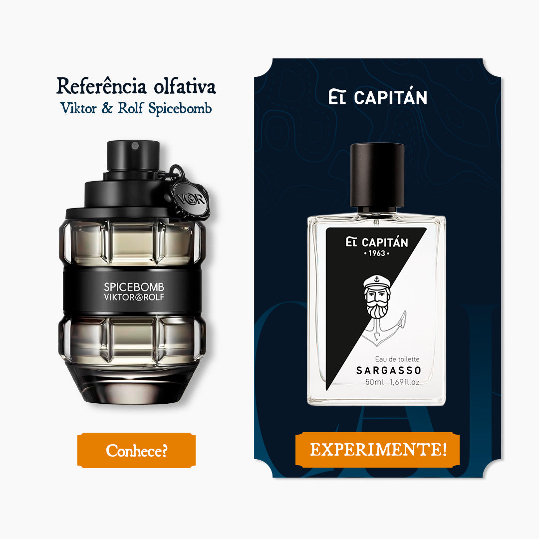 Perfume Sargasso 50ml (Inspirado Spicebomb Vitor&Rolf) I El Capitán®