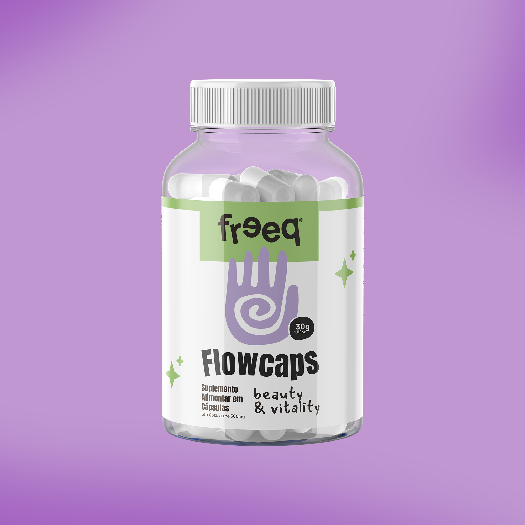 Flowcaps® Beauty & Vitality 30g (60 cápsulas) - by Freeq®