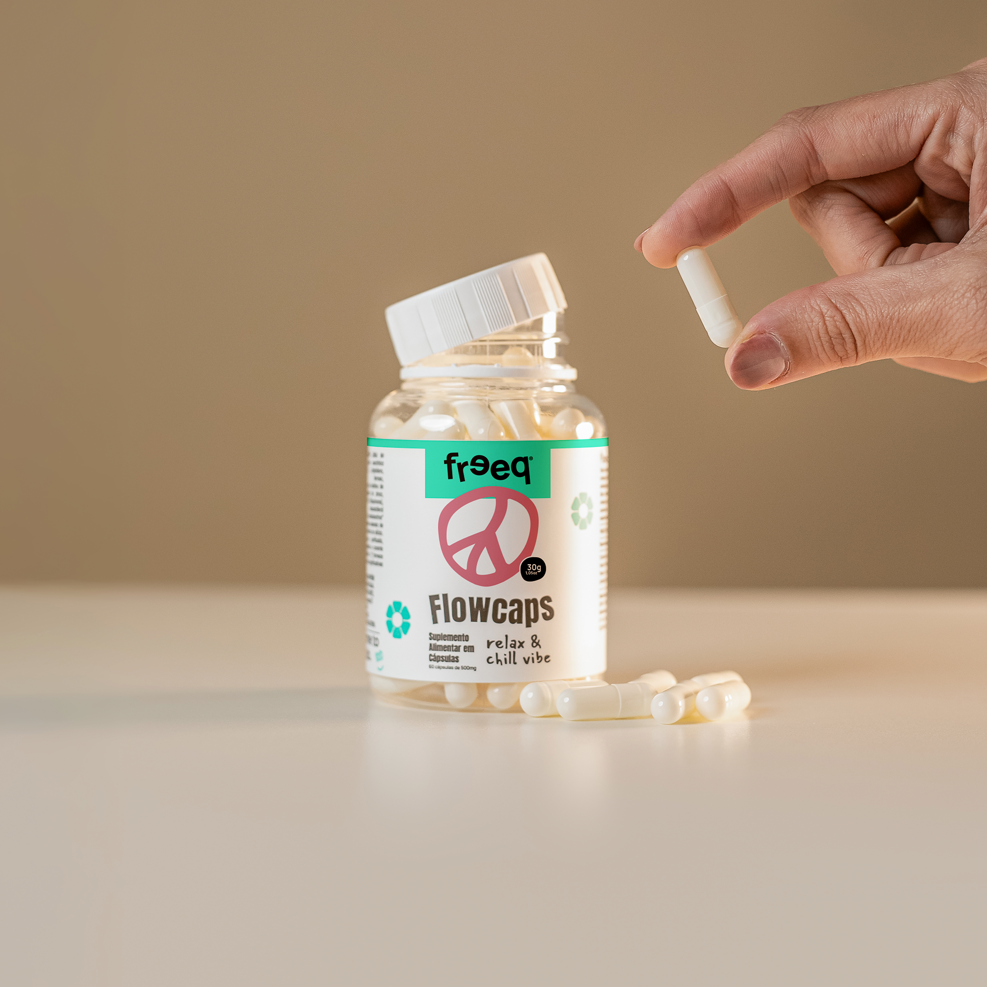 Flowcaps® Relax & Chill Vibe (60 cápsulas) - by Freeq®