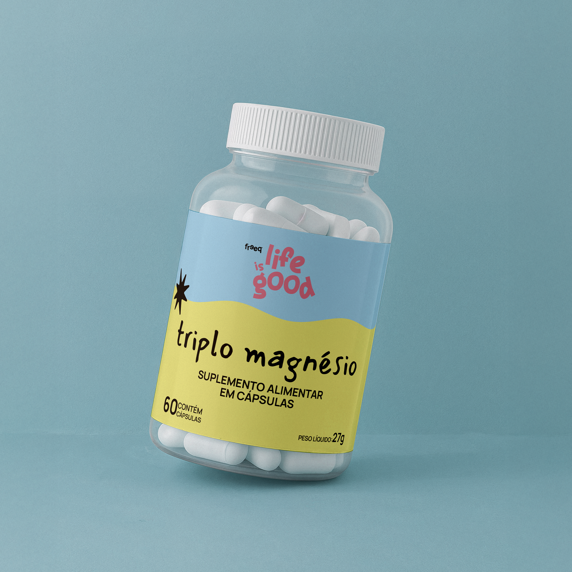 Triplo Magnésio - Life is Good 27g (60 cápsulas) - by Freeq®