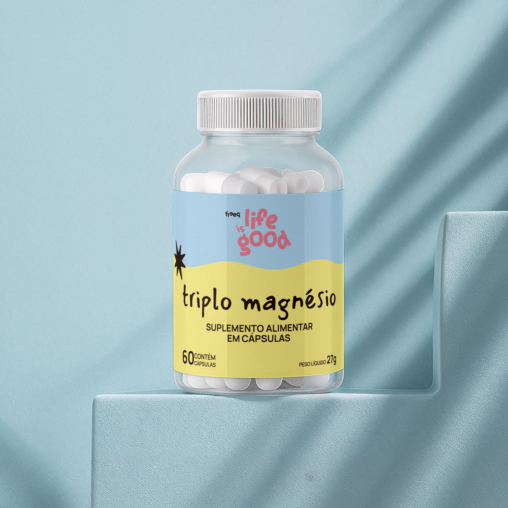 Triplo Magnésio - Life is Good 27g (60 cápsulas) - by Freeq®
