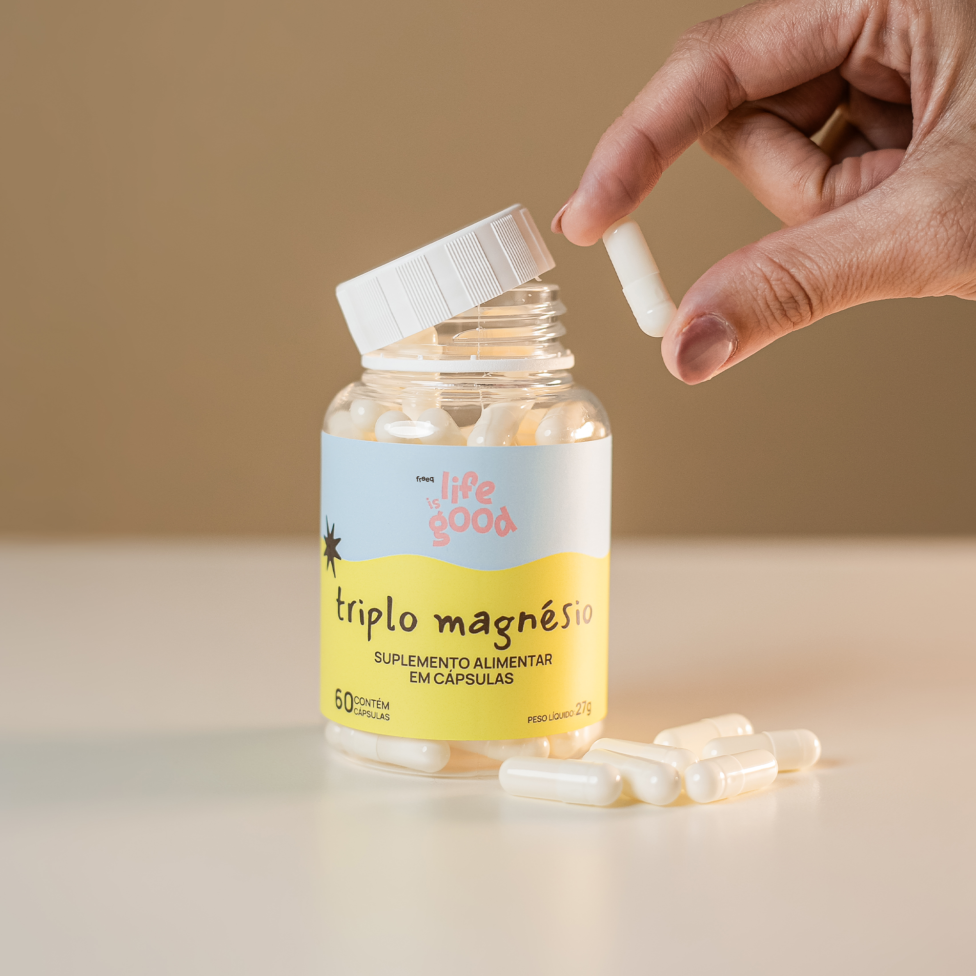 Triplo Magnésio - Life is Good 27g (60 cápsulas) - by Freeq®