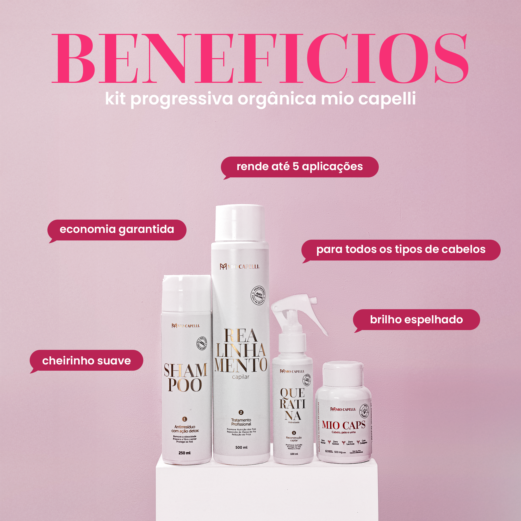 Kit Progressiva Orgânica de 500ml - Liso Perfeito