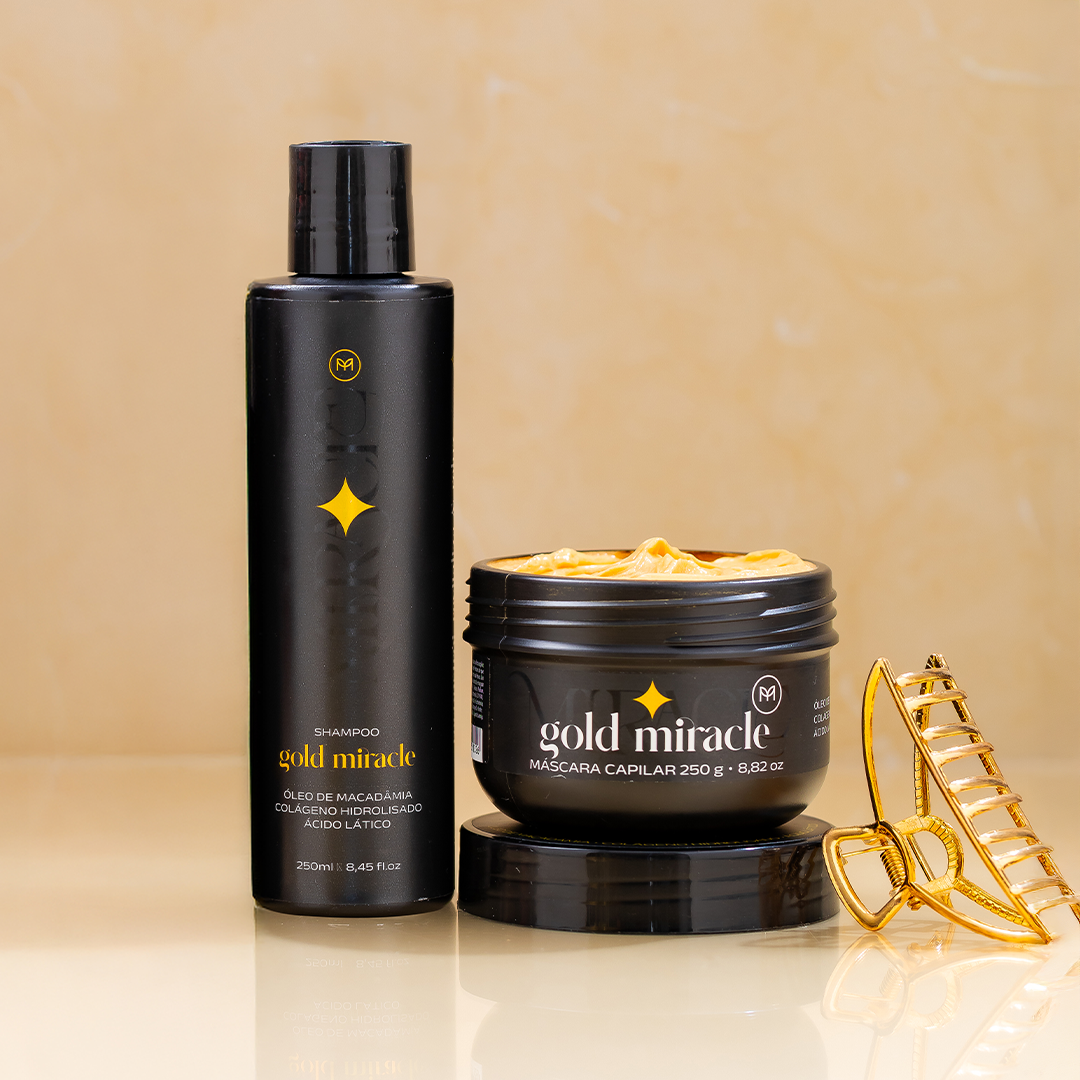 myfull HAIR SUPLI 5本セット 3) Kit Rotina Gold Miracle (Shampoo + Máscara)