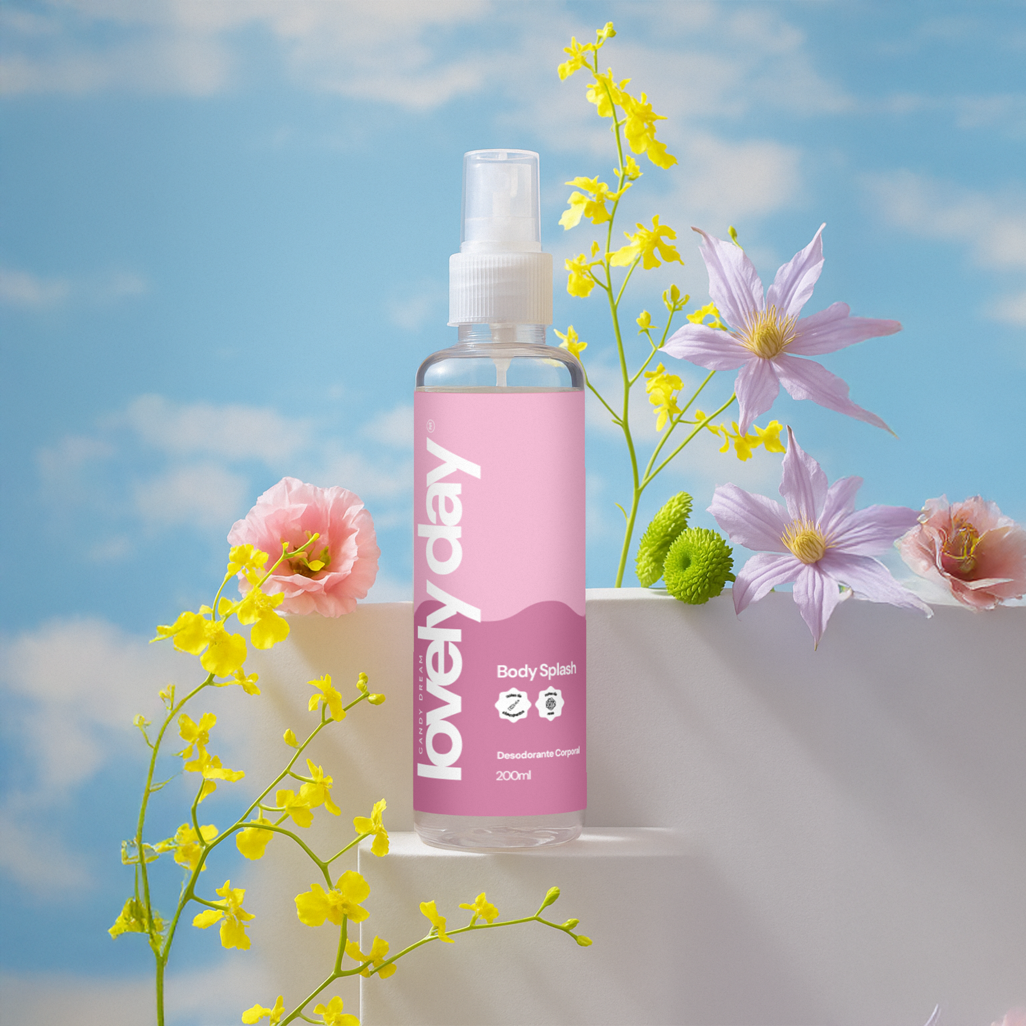 Body Splash Lovely Day 200ml (Inspirado no 212 VIP Rosé)