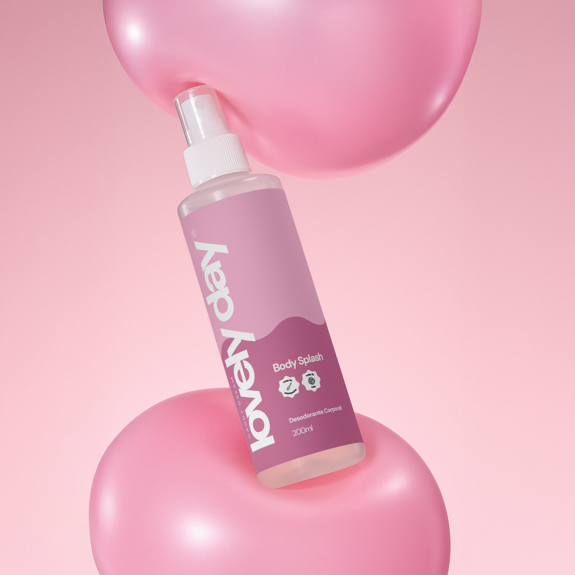 Body Splash Lovely Day 200ml (Inspirado no 212 VIP Rosé)