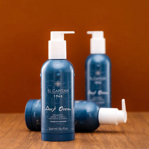 Shampoo Deep Ocean - Desamarelador para Cabelo e Barba I El Capitán®