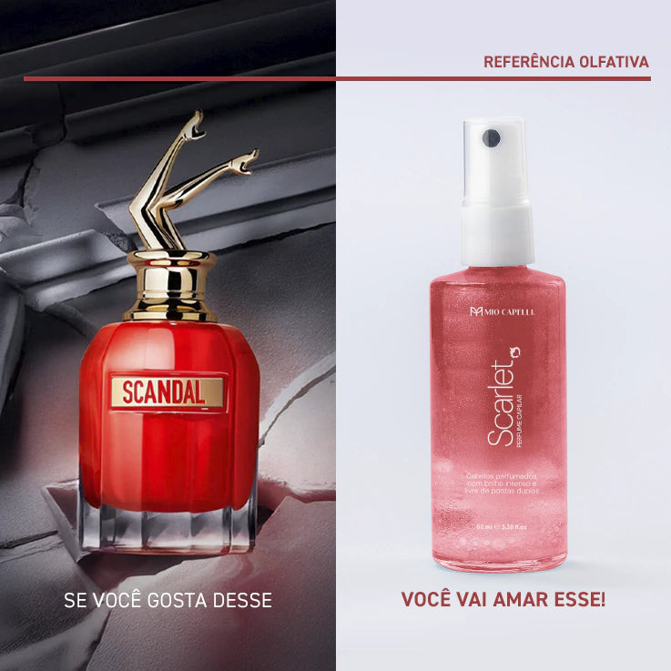 Perfume Capilar Scarlet 60ml (Inspirado no Scandal Jean Paul Gaultier) + Brinco GRÁTIS
