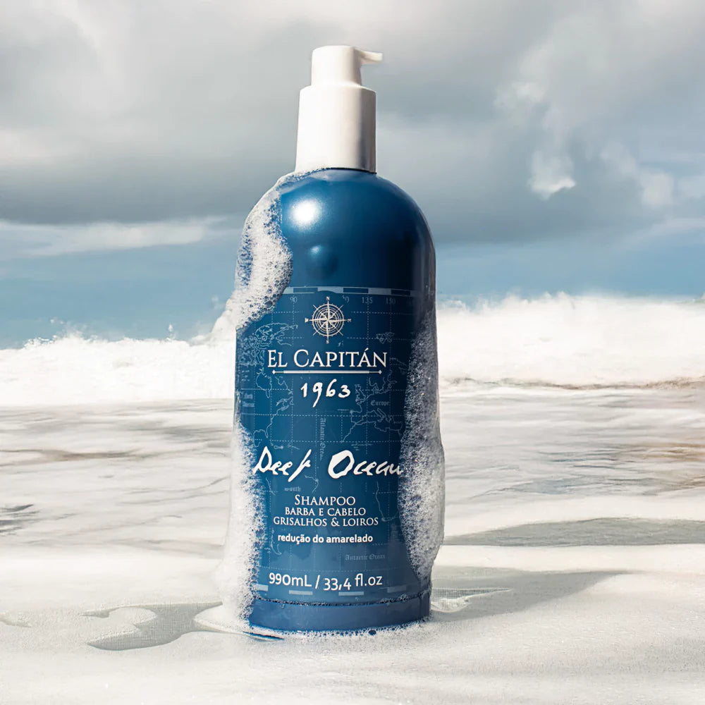 Shampoo Deep Ocean - Desamarelador para Cabelo e Barba I El Capitán®