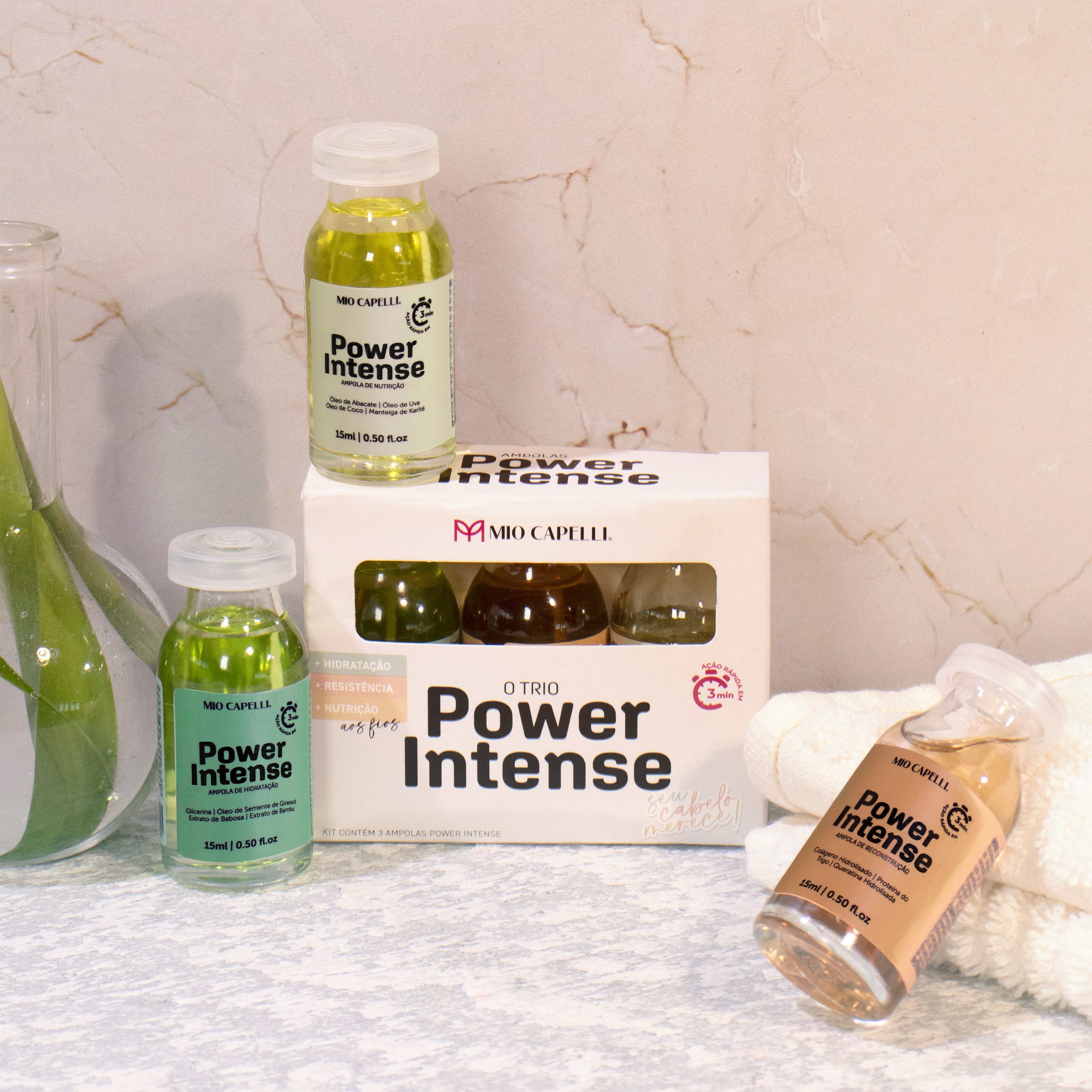 Kit Ampolas Cronograma Power Intense 15ml