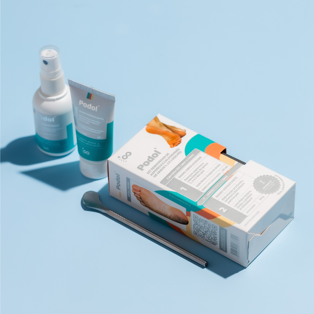 Kit Pé Lisinho (Podol - Amolecedor, Hidratante e Espátula) - Foots®