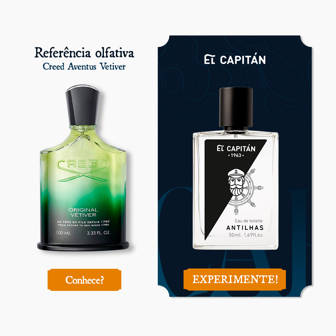 Perfume Antilhas 50ml (Inspirado Vetiver Creed) I El Capitán®