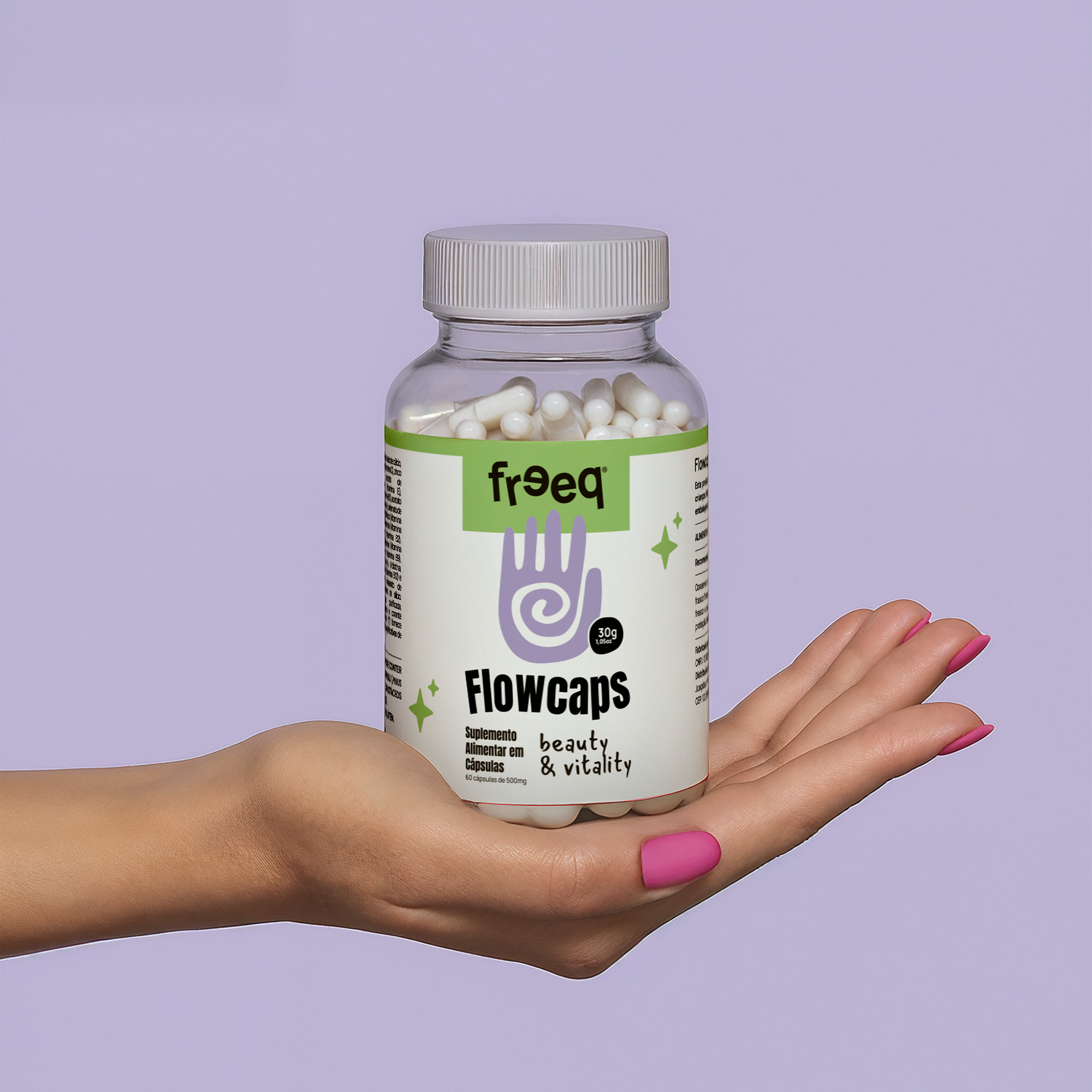 Flowcaps® Beauty & Vitality 30g (60 cápsulas) - by Freeq®