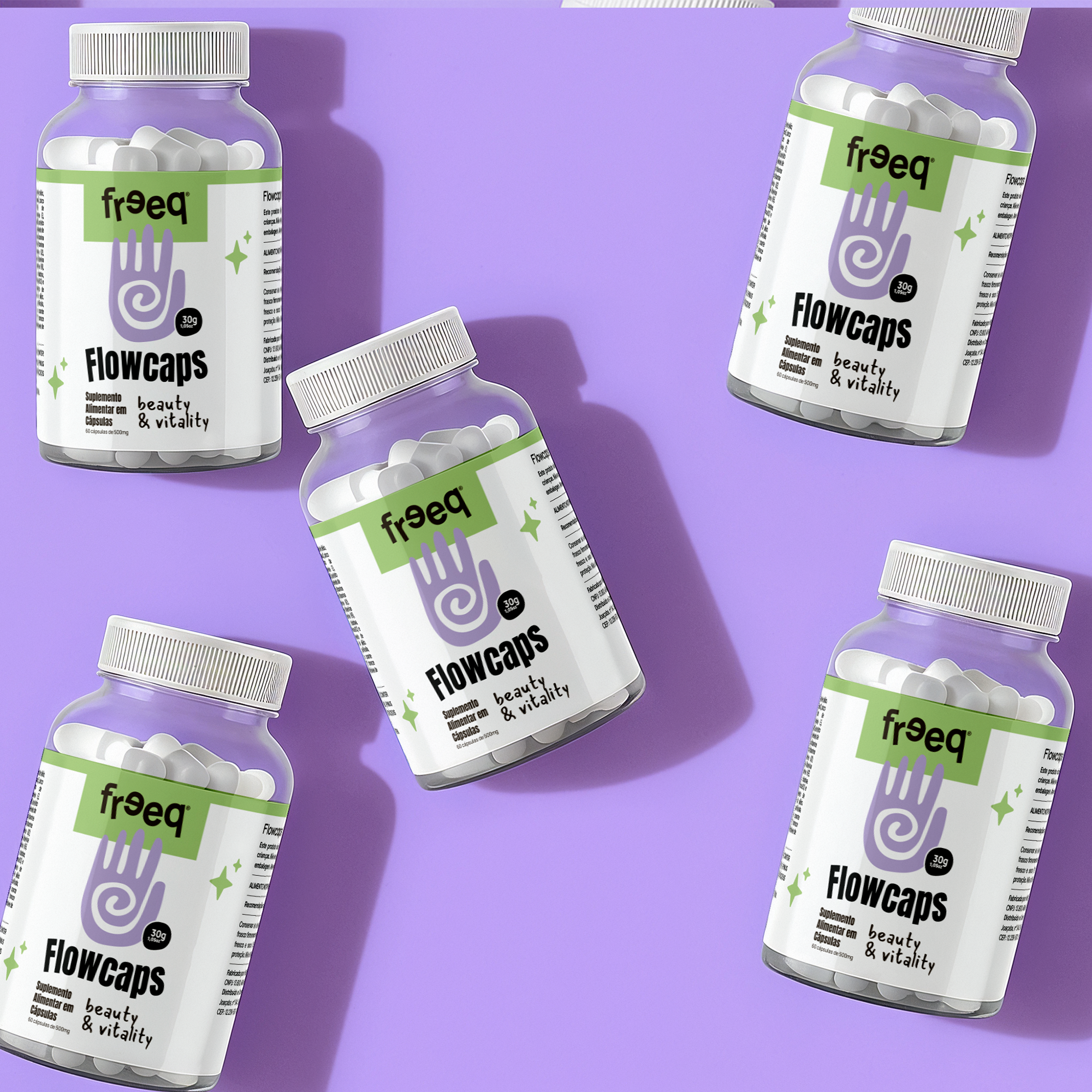 Flowcaps® Beauty & Vitality 30g (60 cápsulas) - by Freeq®