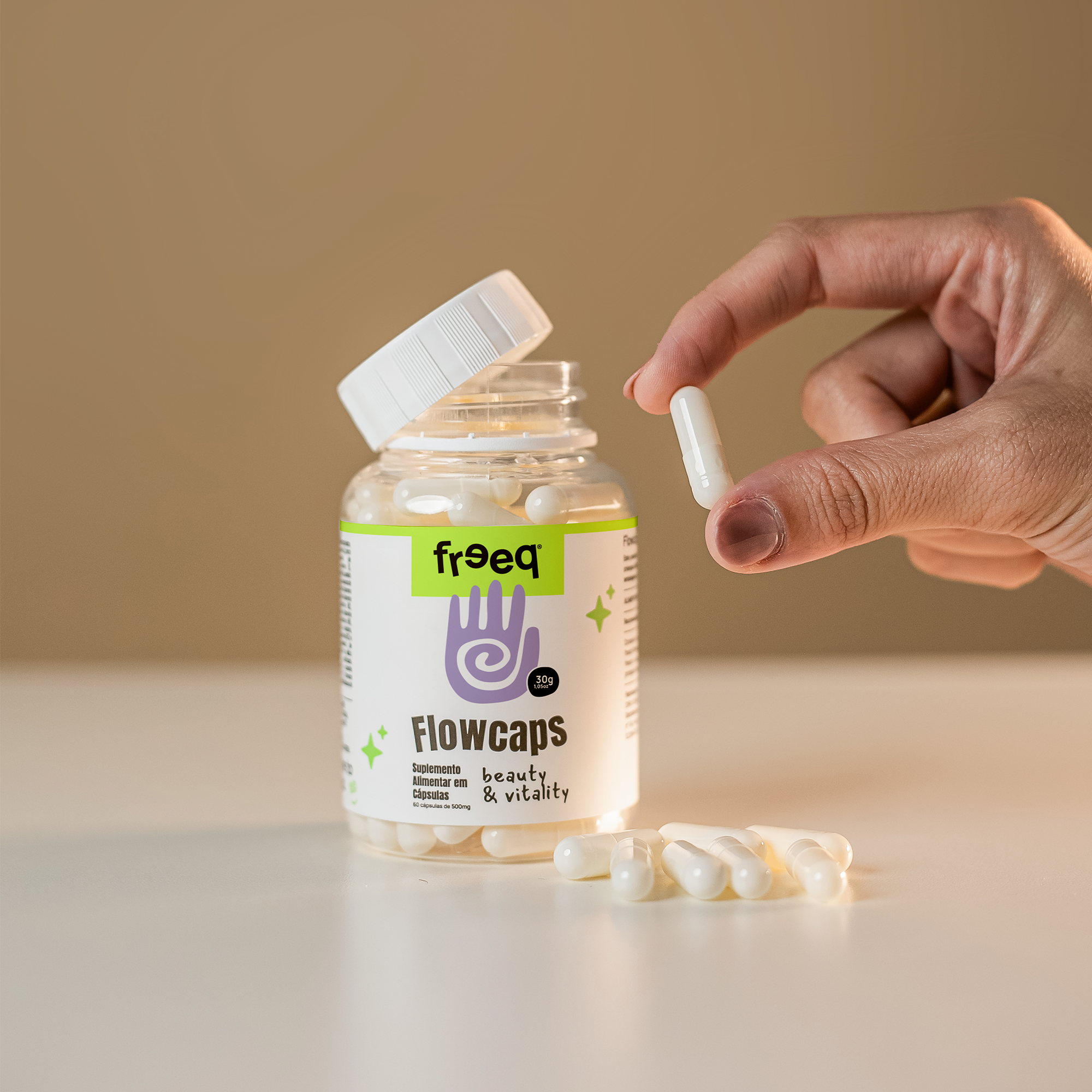 Flowcaps® Beauty & Vitality 30g (60 cápsulas) - by Freeq®