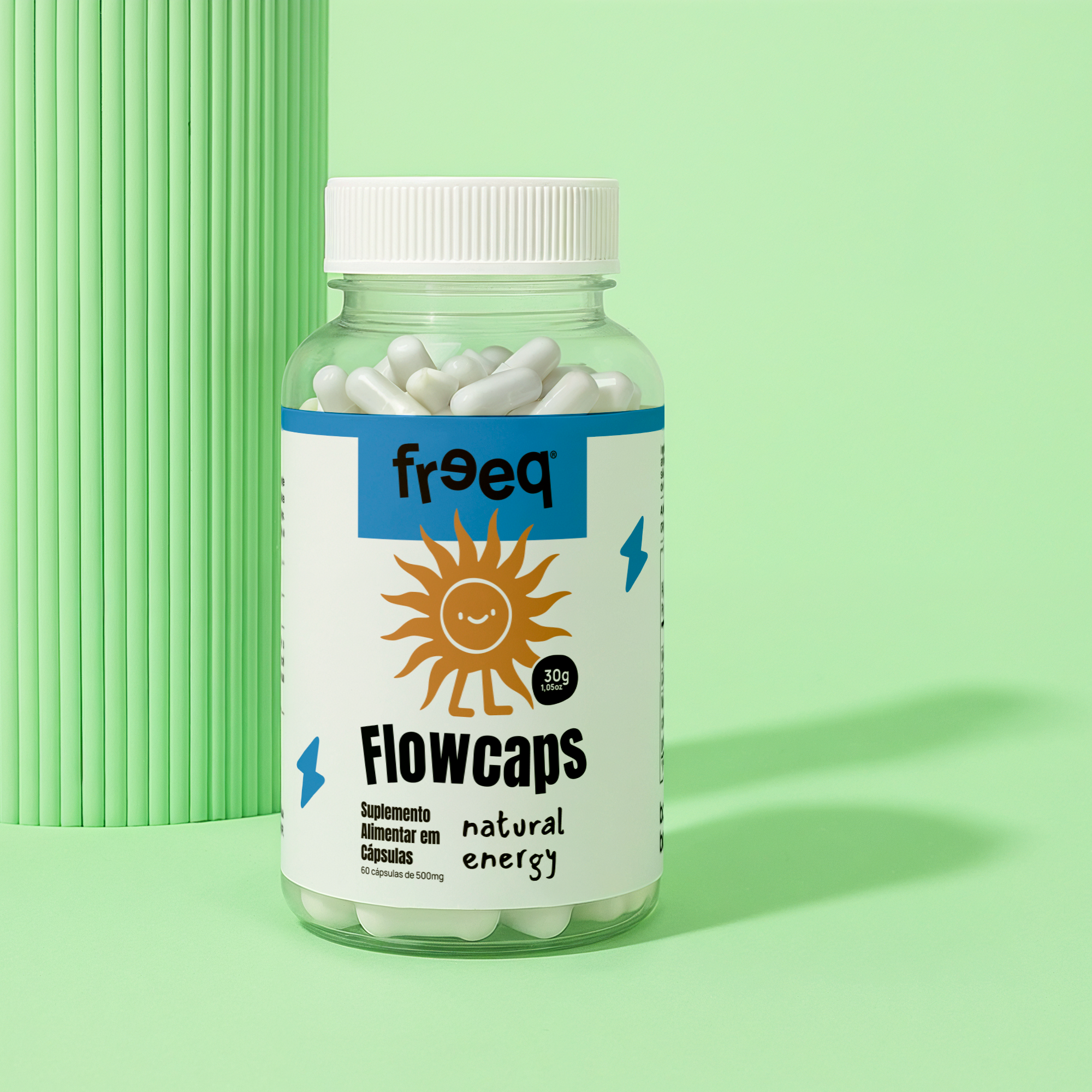 Flowcaps® Natural Energy (30 cápsulas) - by Freeq®