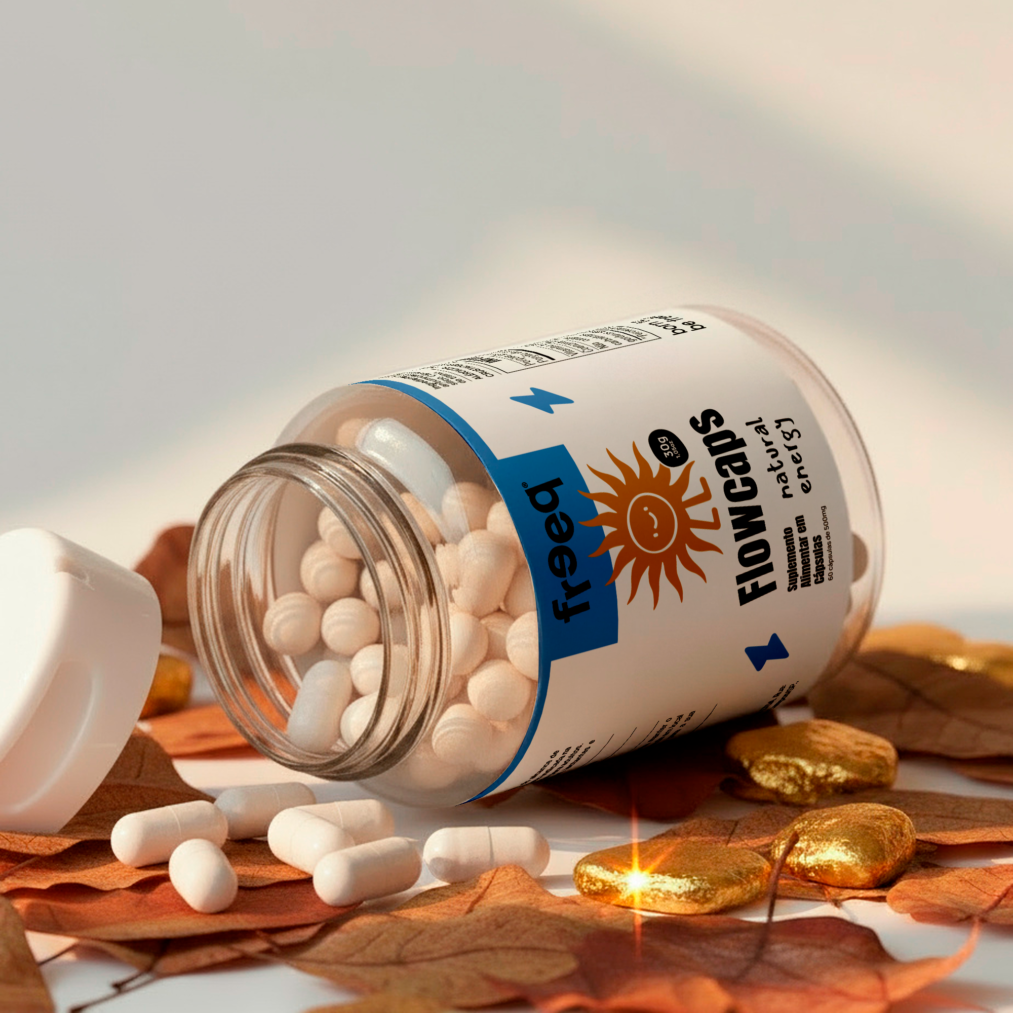 Flowcaps® Natural Energy (30 cápsulas) - by Freeq®