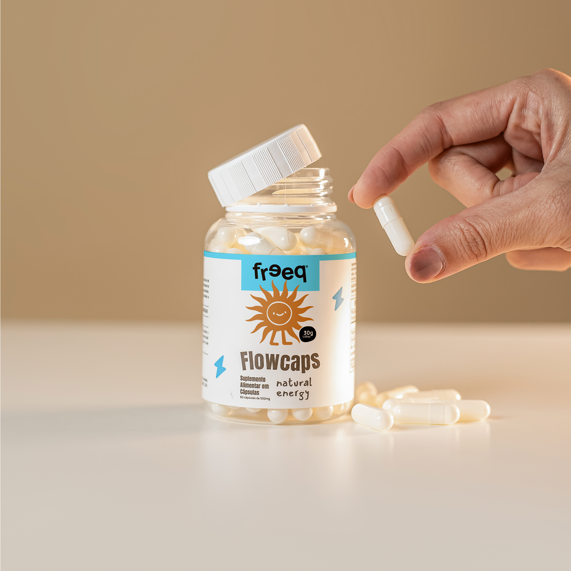Flowcaps® Natural Energy (30 cápsulas) - by Freeq®