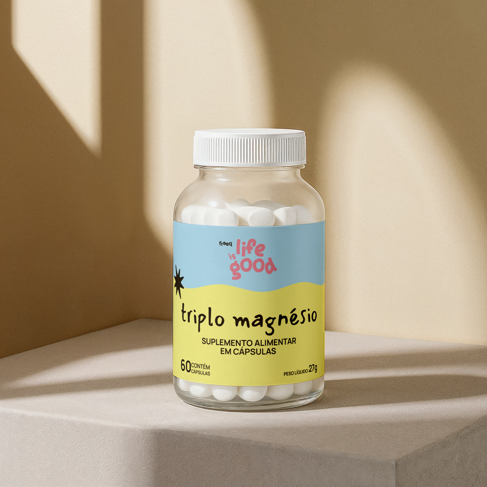 Triplo Magnésio - Life is Good 27g (60 cápsulas) - by Freeq®