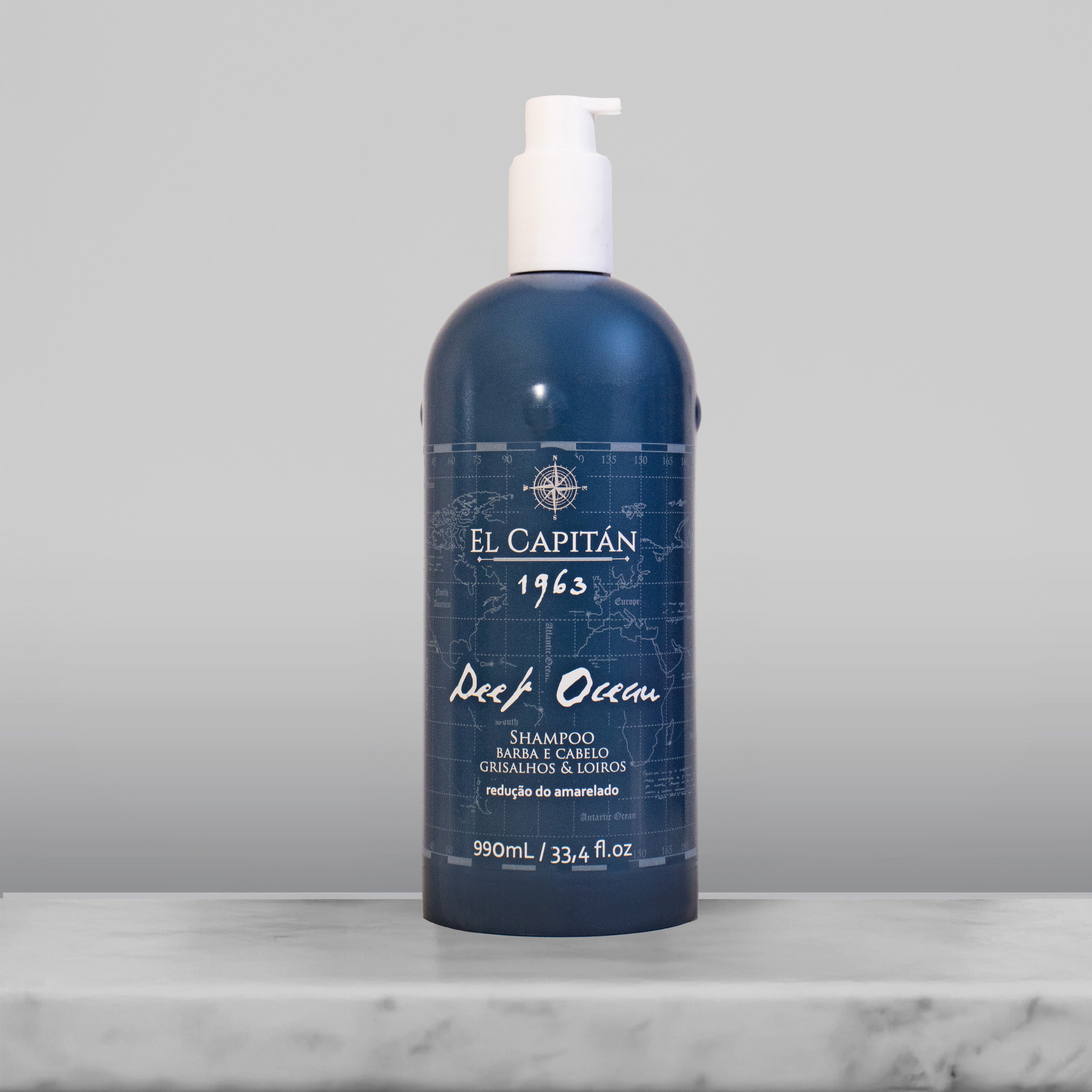 Shampoo Deep Ocean - Desamarelador para Cabelo e Barba 990ml I El Capitán®