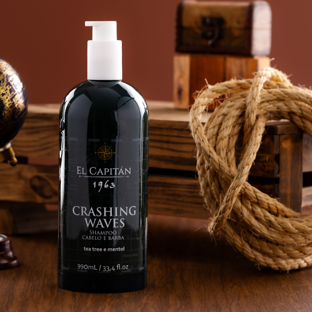 Shampoo Crashing Waves 990ml - Para Cabelo e Barba I El Capitán®