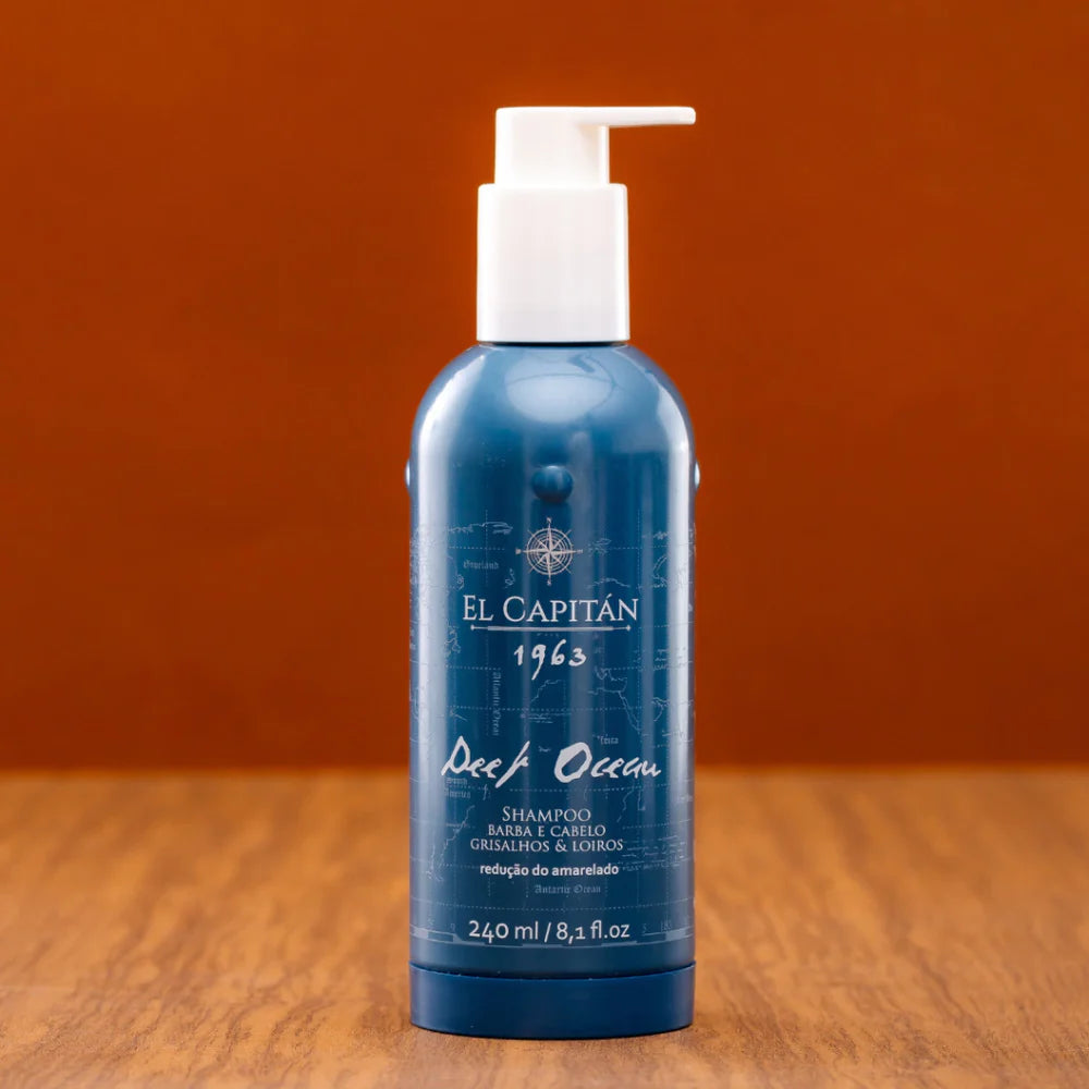 Shampoo Deep Ocean - Desamarelador para Cabelo e Barba I El Capitán®