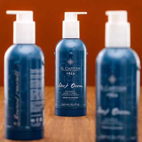 Shampoo Deep Ocean - Desamarelador para Cabelo e Barba I El Capitán®
