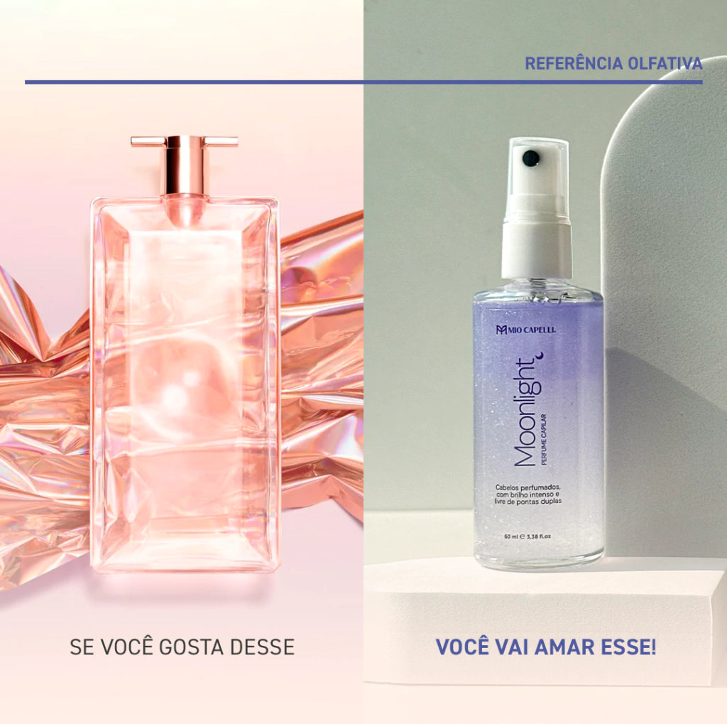 Perfume Capilar Moonlight 60ml (Inspirado no Idôle Lancôme) + Brinco GRÁTIS